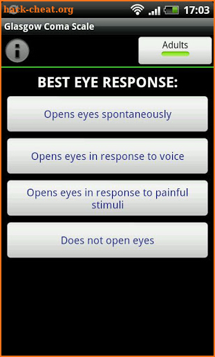 Glasgow Coma Scale PRO screenshot