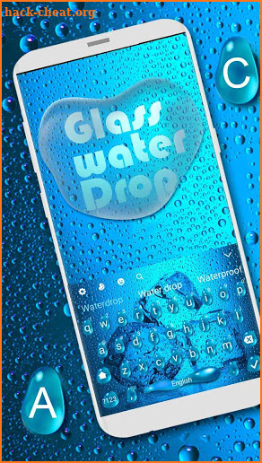 Glass Water Drop Keyboard Theme screenshot