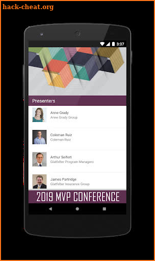 Glatfelter Insurance MVP Conf. screenshot