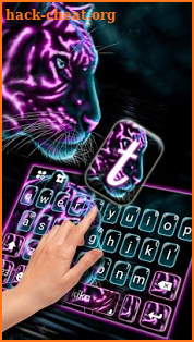 Gleamy Tiger Keyboard Theme screenshot