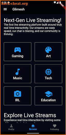 Glimesh: Live Streaming screenshot