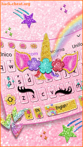 Glisten Unicorn Pinky Keyboard screenshot