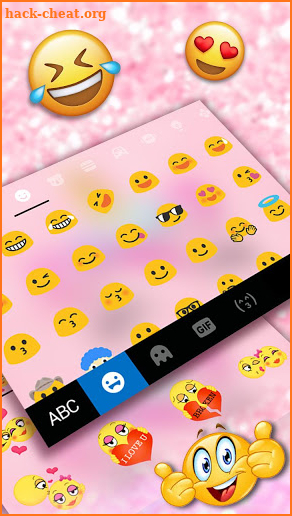 Glisten Unicorn Pinky Keyboard Theme screenshot