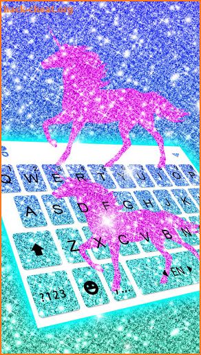 Glistening Unicorn Keyboard Theme screenshot