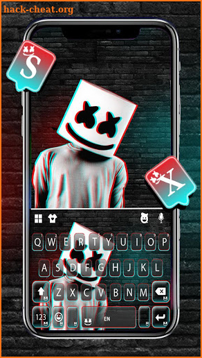 Glitch Cool DJ Keyboard Theme screenshot