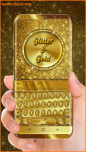 Glitter and Gold Premium Keyboard Theme screenshot