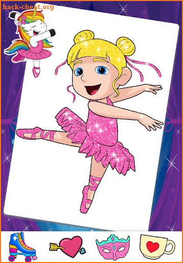 Glitter Ballerina Coloring Book screenshot