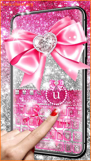 Glitter Bow Keyboard screenshot