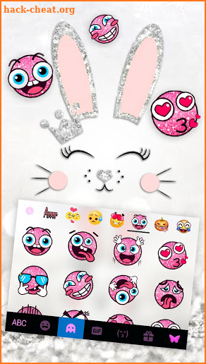 Glitter Bunny Keyboard Theme screenshot