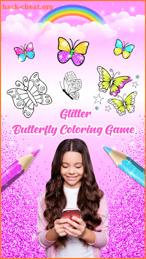 Glitter Butterfly Coloring - Learn Colors for kids screenshot