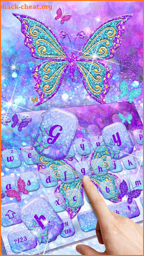 Glitter Butterfly Keyboard screenshot