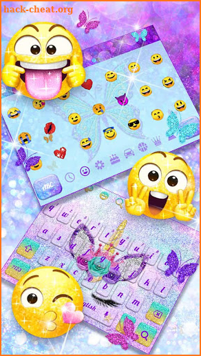 Glitter Butterfly Keyboard screenshot