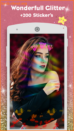 glitter camera sparkle photo editor: rainbow light screenshot