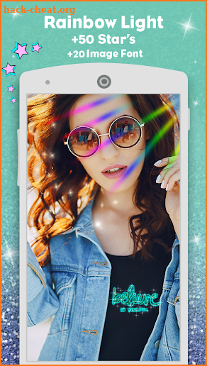 glitter camera sparkle photo editor: rainbow light screenshot