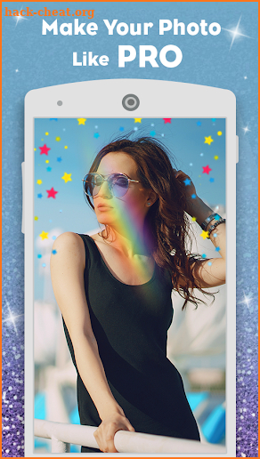 glitter camera sparkle photo editor: rainbow light screenshot