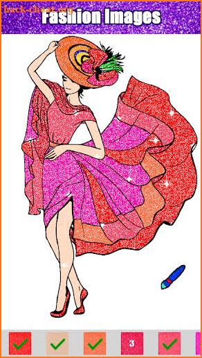 Glitter Color by Number - Relaxing Coloring Pages screenshot