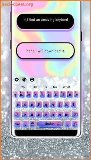 Glitter Colorful Shiny Keyboard Theme screenshot