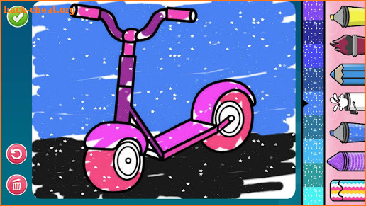 Glitter Coloring Book For Kids - Vehicles screenshot