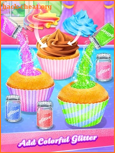 Glitter Cupcake - Trendy & Sparkly Desserts Food screenshot