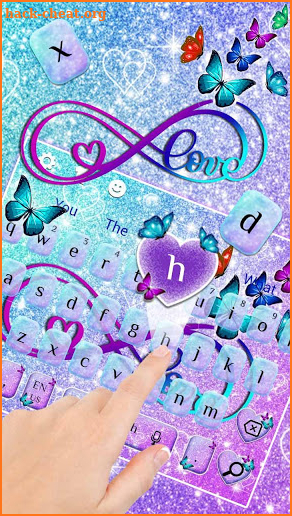 Glitter Dream Infinity Love Keyboard Theme screenshot