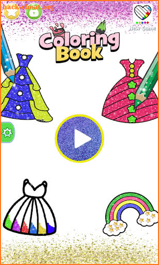 Glitter dress coloring and drawing book for Kids screenshot