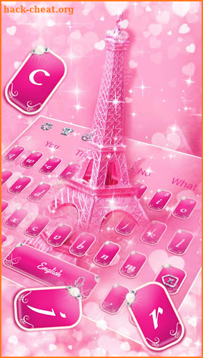 Glitter Eiffel tower Keyboard Theme screenshot