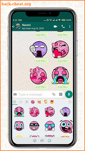 Glitter Emoji Stickers for Chatting (Add Stickers) screenshot