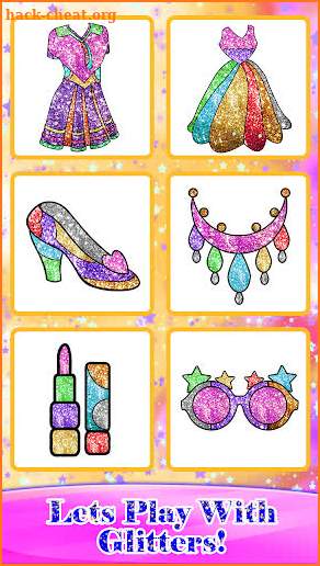 Glitter Fashion Artwork Girls Beauty Coloring Book screenshot