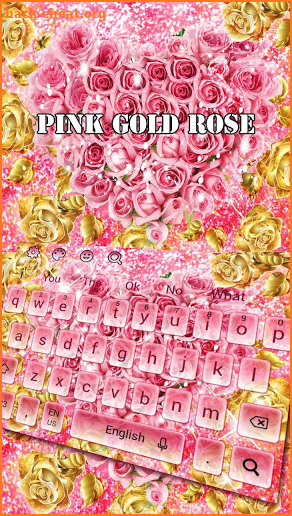 Glitter Flower Heart Keyboard screenshot