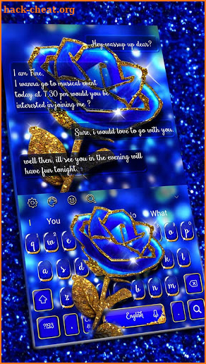 Glitter Flower Keyboard screenshot