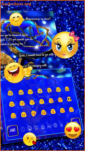 Glitter Flower Keyboard screenshot