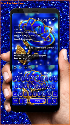 Glitter Flower Keyboard screenshot