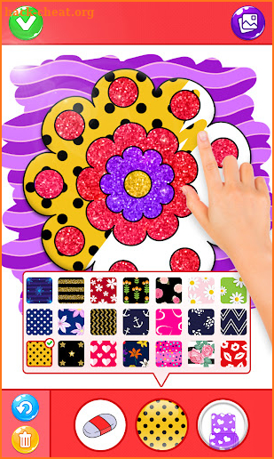 Glitter Flowers Coloring Book screenshot