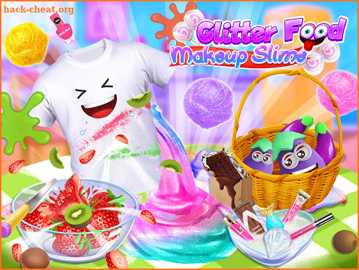 Glitter Food Makeup Slime - Kitchen Fun screenshot