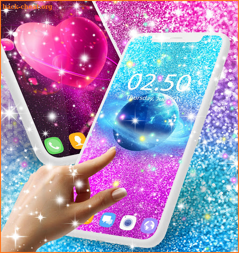 Glitter galaxy live wallpaper screenshot