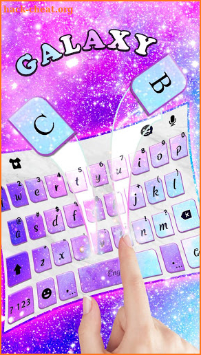 Glitter Galaxy Sky Keyboard Theme screenshot