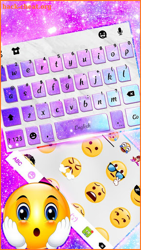 Glitter Galaxy Sky Keyboard Theme screenshot