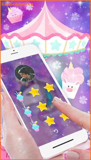 Glitter Galaxy Unicorn Live Lock Screen Wallpaper screenshot