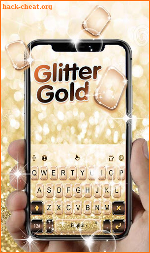 Glitter Gold Keyboard Theme screenshot