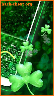 Glitter Green Clover Keyboard screenshot