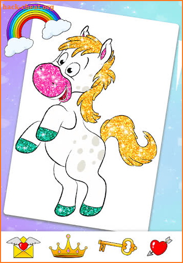 Glitter Horse & Pony Coloring Book screenshot