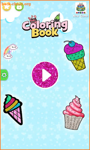 Glitter ice cream coloring and drawing for kids🍦 screenshot