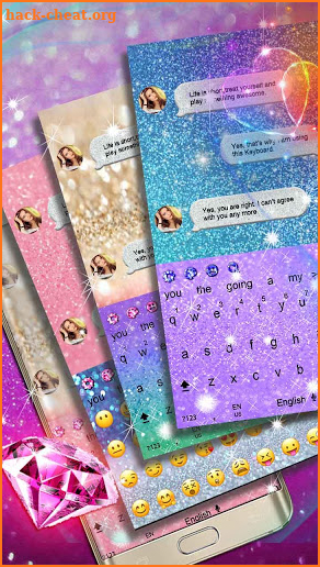 Glitter keyboard theme screenshot