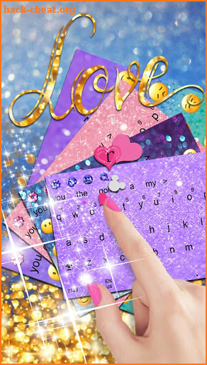 Glitter keyboard theme screenshot