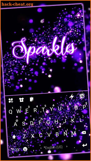 Glitter Live Sparkle Keyboard Background screenshot