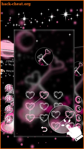 Glitter Love Diamond Key Theme screenshot