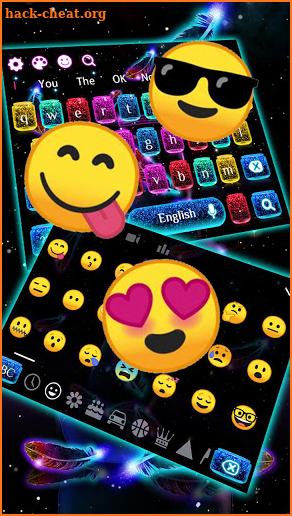 Glitter Lucky bottle keyboard screenshot