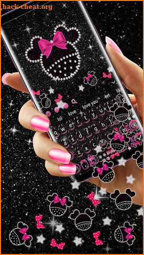 Glitter Minny Gravity keyboard screenshot