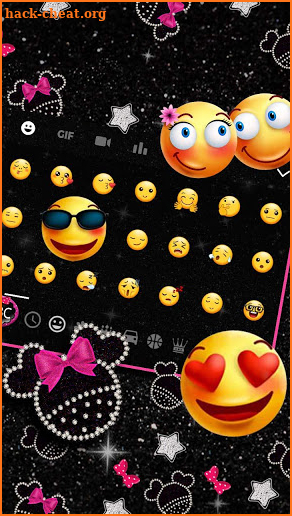 Glitter Minny Gravity keyboard screenshot