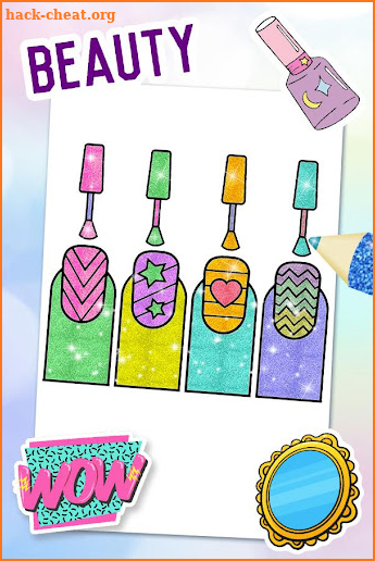 Glitter Nail Coloring Book screenshot